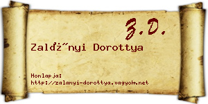 Zalányi Dorottya névjegykártya