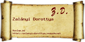 Zalányi Dorottya névjegykártya